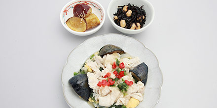 茄子と豚肉のねぎ塩炒め