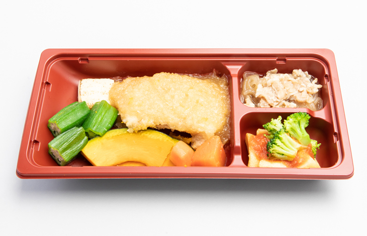 カレイの天ぷらおろしがけトレー